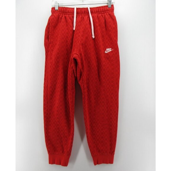 Nike Pants Small Sportswear Club Fleece Jogger Sweatpants Monogram Logo - Picture 1 of 12